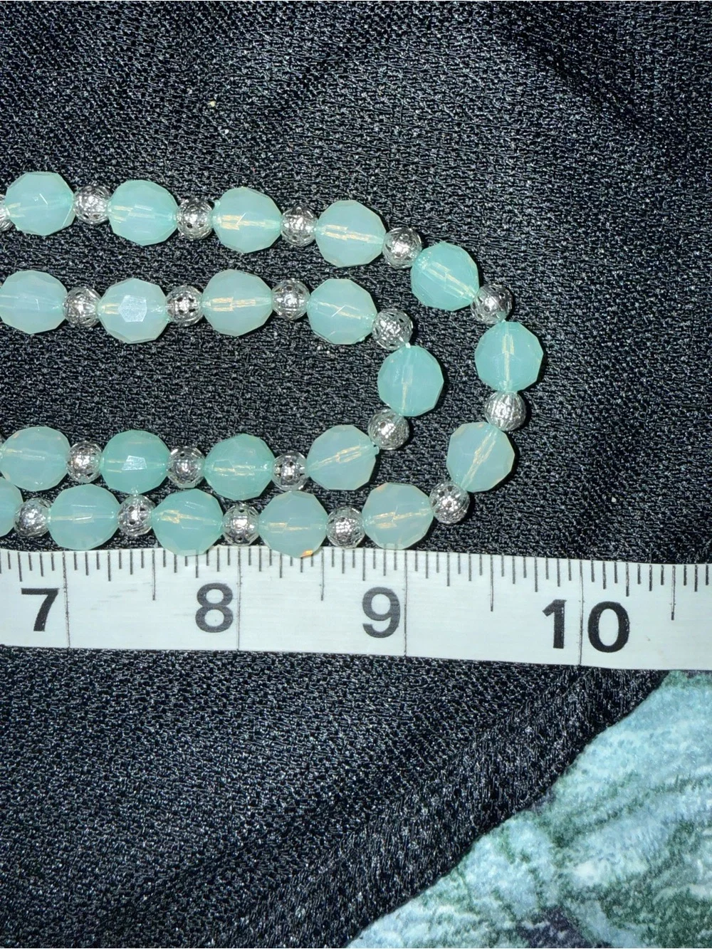 Elegant Light Blue Beaded Double-Strand Necklace